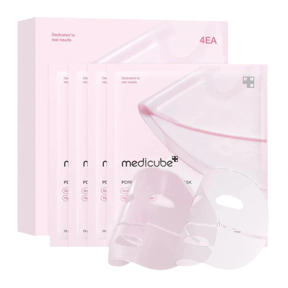 Masque Gel Collagène Rose PDRN Medicube 4 pièces